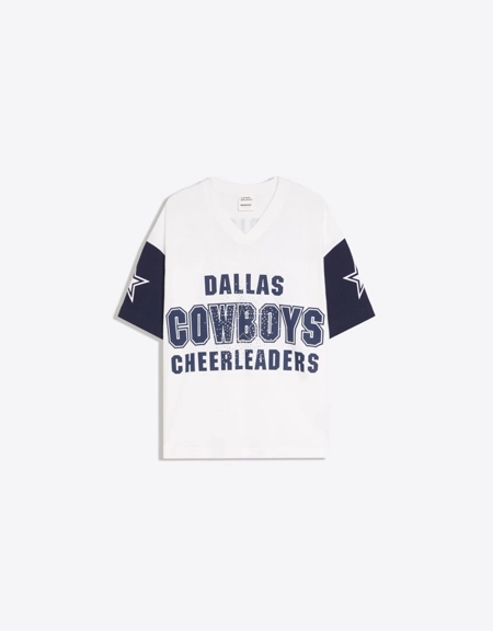 Bershka Футболка с короткими рукавами DALLAS COWBOY CHEERLEADERS
