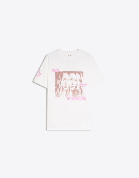 Bershka Футболка оверсайз с короткими рукавами HILARY DUFF