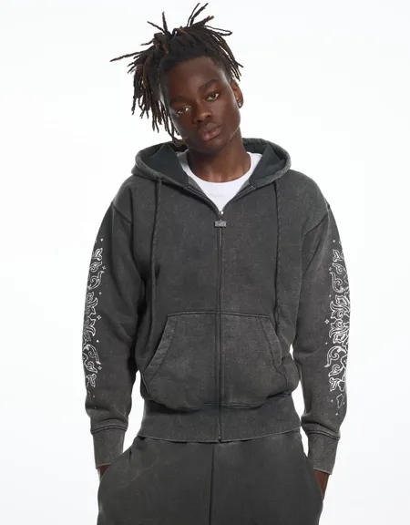 Худи с эффектом потертости Aries X Bershka- Заказать в России