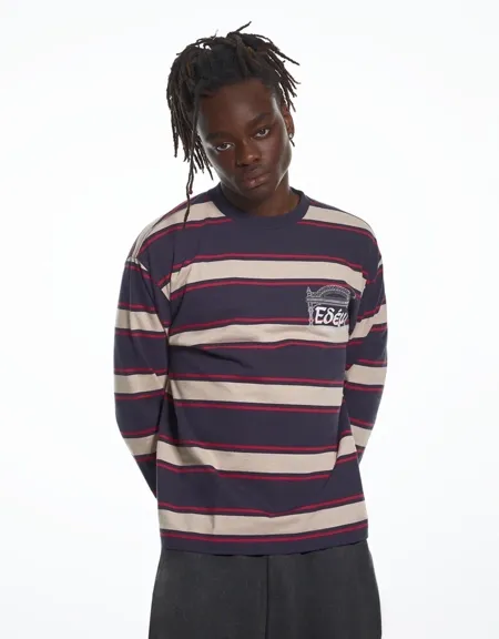 Футболка в полоску с длинными рукавами Aries X Bershka- Заказать в России