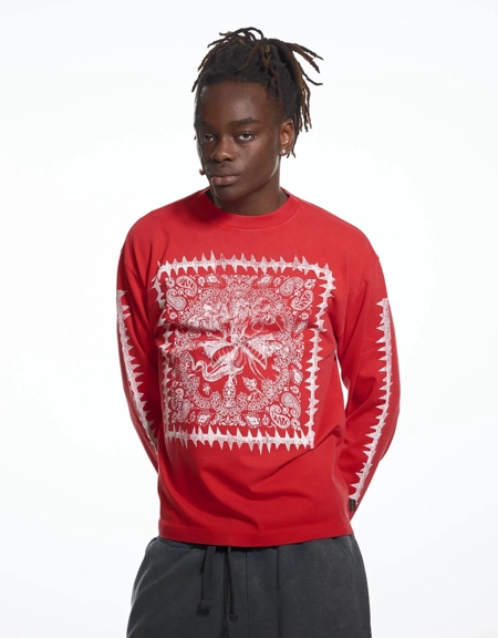 Bershka Футболка с длинными рукавами и принтом ARIES X BERSHKA