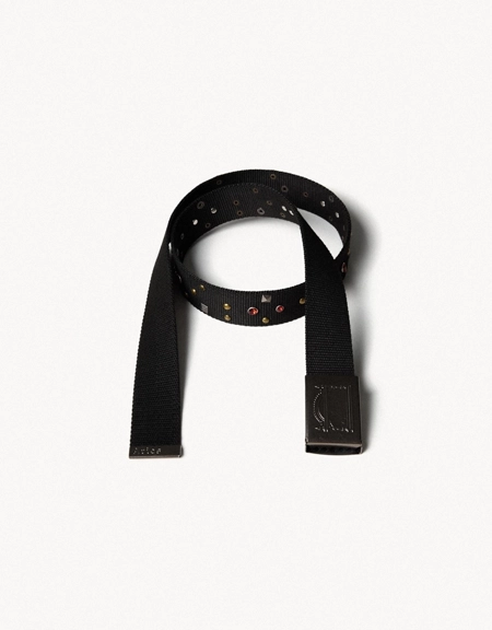 Текстильный ремень с заклепками Aries x Bershka