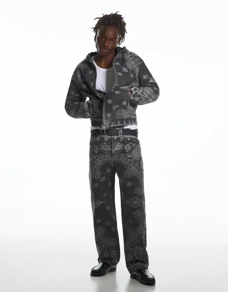 Джинсы с принтом Aries X Bershka- Заказать в России