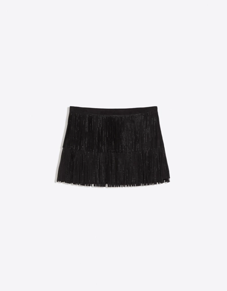 Bershka Мини-юбка с бахромой и блестящая отделка купить с доставкой.