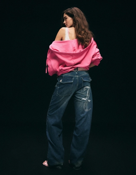 Bershka Джинсы свободного кроя JUICY COUTURE X BERSHKA