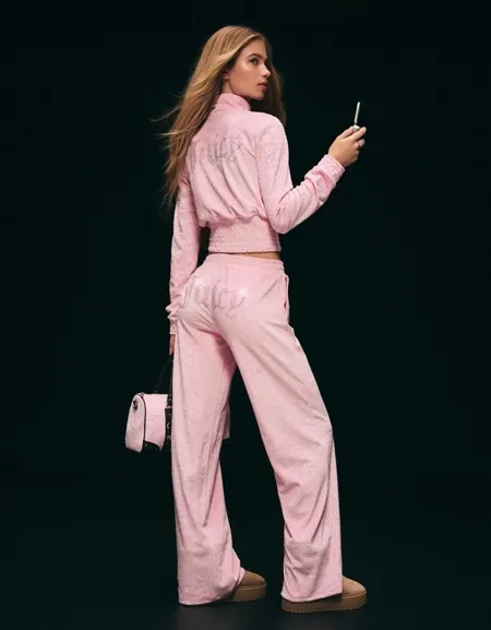 Бархатные брюки Juicy Couture X Bershka- Заказать в России