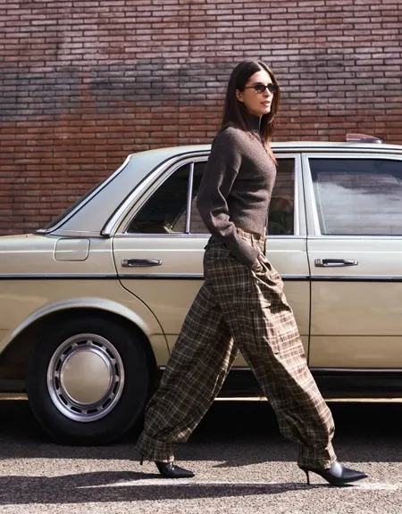Брюки карго в клетку- Заказать в России