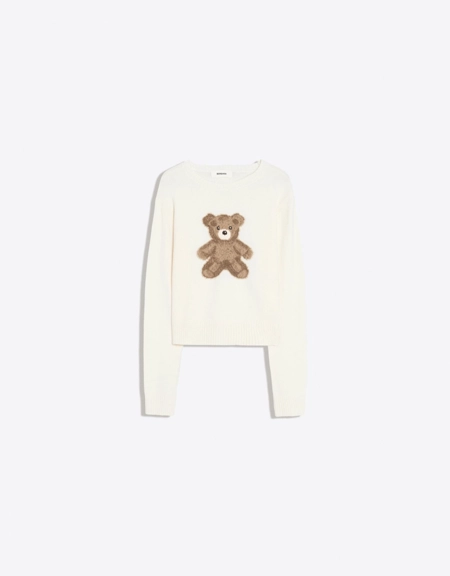 Bershka Джемпер с круглым вырезом и медведем