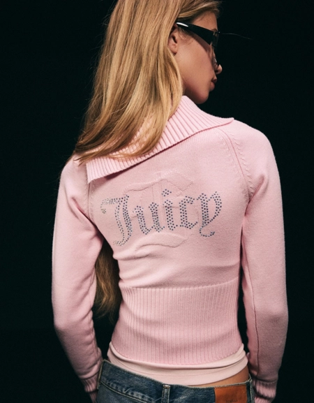Bershka Свитер с воротом на пуговицах JUICY COUTURE X BERSHKA купить с доставкой.