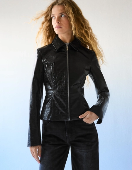 Bershka Куртка из искусственной кожи, баска купить с доставкой.