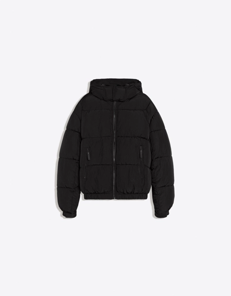 Bershka Стеганая куртка с капюшоном