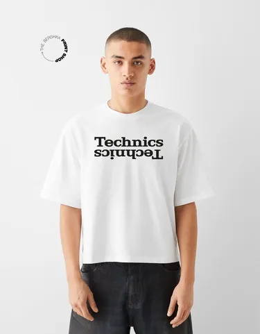 TECHNICS CROPPED SHORT SLEEVE T-SHIRT