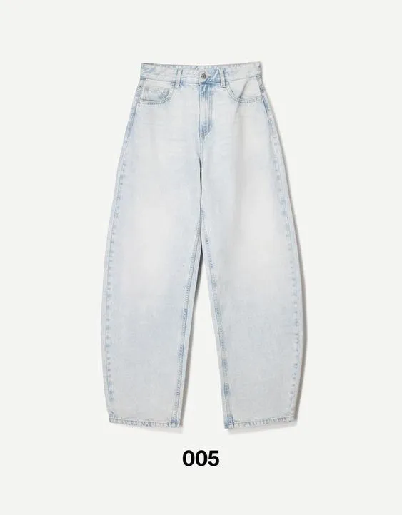 Джинсы barrel с широкими штанинами- Заказать в России