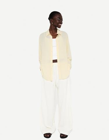 Long sleeve oversize linen shirt