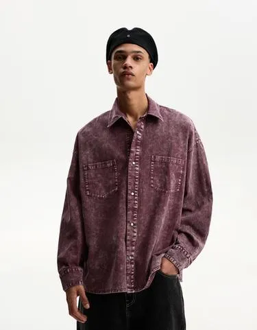 Рубашка в стиле OVERSIZE с длинными рукавами