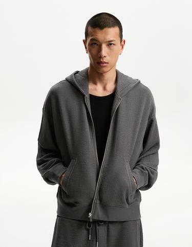 Bershka Укороченное худи геометрического кроя с застежкой-молнией купить с доставкой.