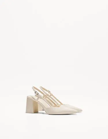 BLOCK HEEL SLINGBACK SHOES