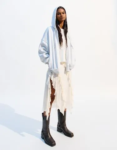MID-CALF FLAT BIKER BOOTS