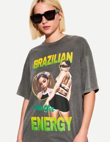 Футболка ANITTA с принтом BRAZILIAN ENERGY