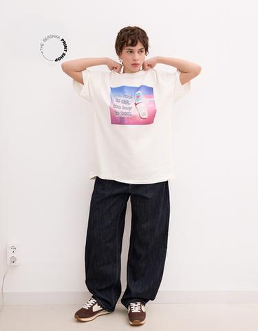 Футболка оверсайз Bershka Wearable Art