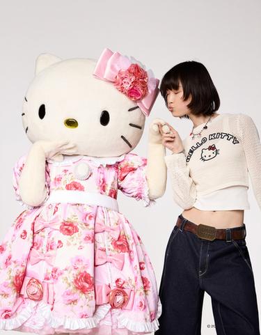 Сетчатый свитер Hello Kitty