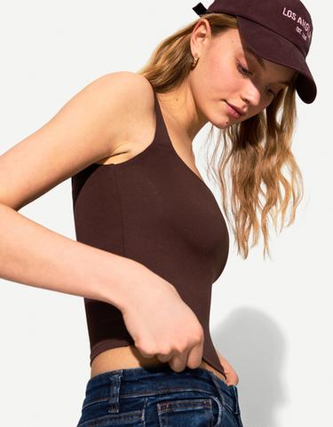 Bershka Топ на бретелях купить с доставкой.