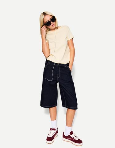 Bershka Футболка из плотного хлопка купить с доставкой.