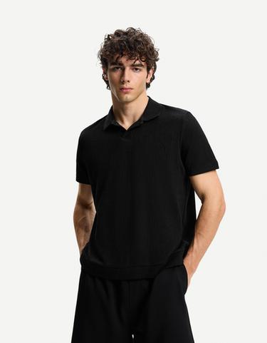 Bershka Поло из рельефной ткани купить с доставкой.