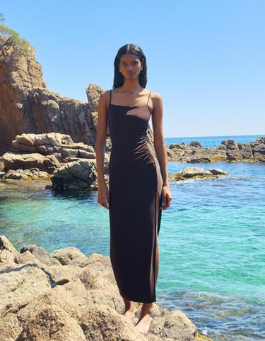 Bershka Платье миди на бретелях