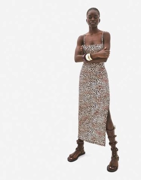 Bershka Платье миди на бретелях купить с доставкой.