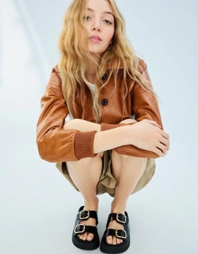 Bershka Сандалии на платформе с пряжкой