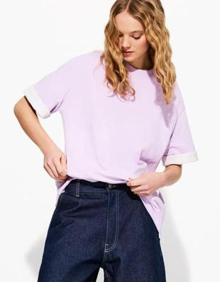 Bershka Футболка оверсайз из плотного хлопка купить с доставкой.