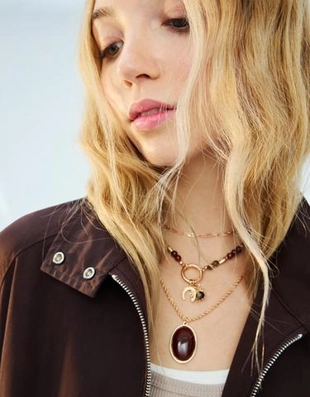Bershka Набор из 3 цепочек в стиле бохо
