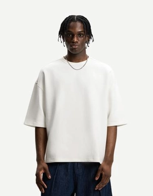 Bershka Футболка оверсайз из интерлока