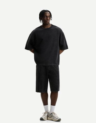 Bershka Футболка оверсайз из интерлока