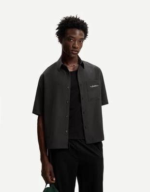 Bershka Рубашка геометрического кроя с вышивкой купить с доставкой.