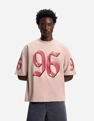 Bershka Футболка из мягкой ткани с короткими рукавами и принтом купить с доставкой.