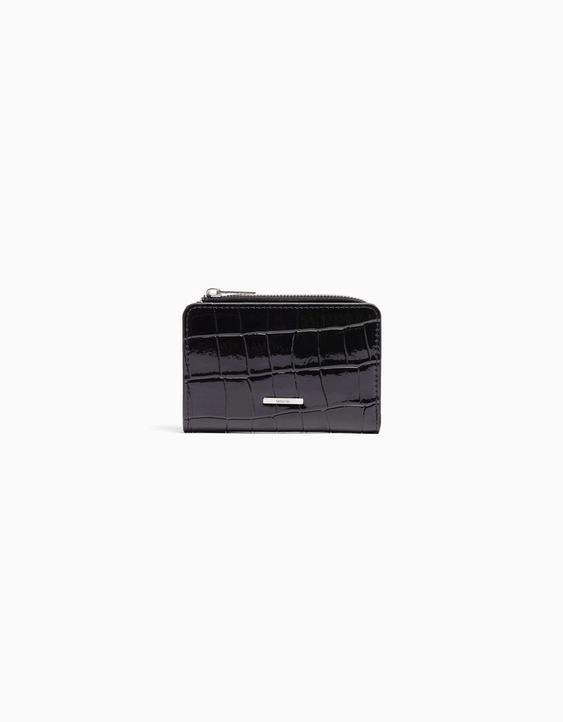 Bershka Кошелек из искусственной лакированной кожи с тиснением