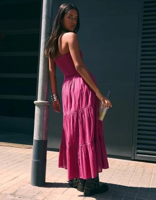 Bershka Платье миди свободного кроя бандо купить с доставкой.