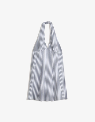 Мини-платье из бенгалина с горловиной халтер- Заказать в России