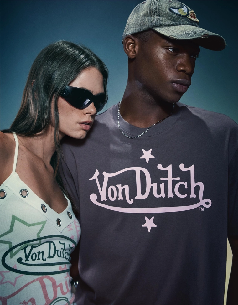 Футболка с короткими рукавами и принтом Von Dutch