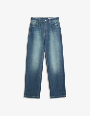 Green|5334/335 - Bershka Джинсы свободного кроя с прямыми штанинами