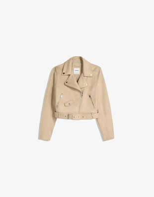 Cream|1415/741 - Bershka Куртка в байкерском стиле из искусственной кожи