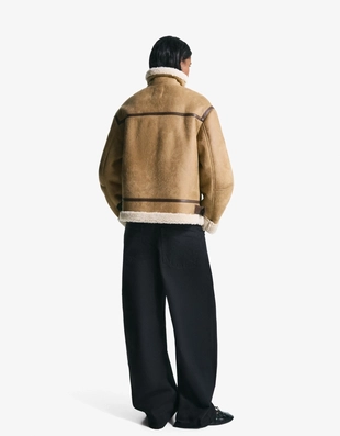 Дубленка в байкерском стиле- Заказать в России