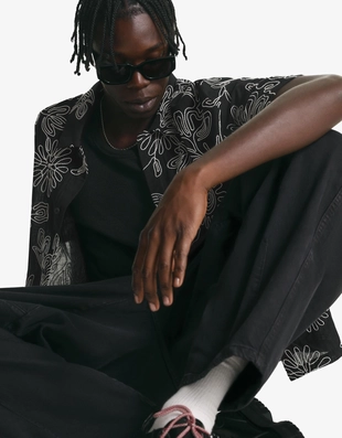 Рубашка с короткими рукавами и вышивкой- Заказать в России