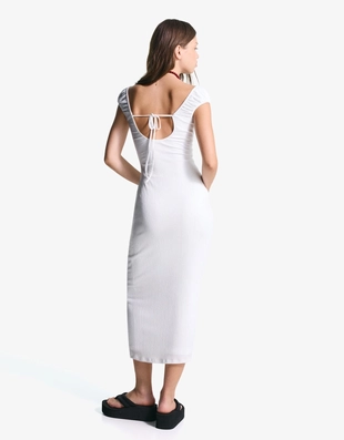 Off white|0558/727 - Bershka Платье миди