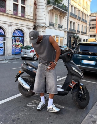 Джинсовые шорты свободного кроя- Заказать в России