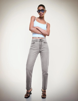 Джинсы MOM FIT с высокой комфортной посадкой- Заказать в России