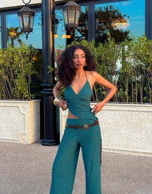 Green|5097/218 - Bershka Широкие брюки