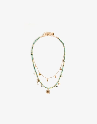 Набор из цепочки и бус с подвесками- Заказать в России